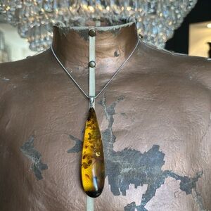 Amber Pendant Necklace